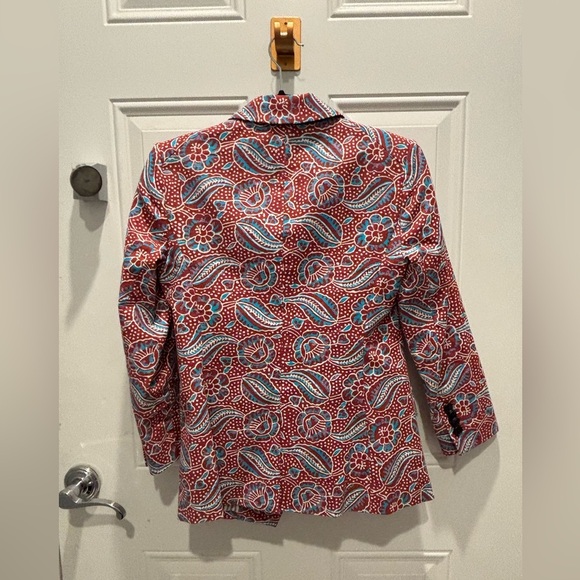 VERONICA BEARD Dickey Honolulu Hibiscus Floral Linen Blazer Jacket Pant set - Picture 8 of 14